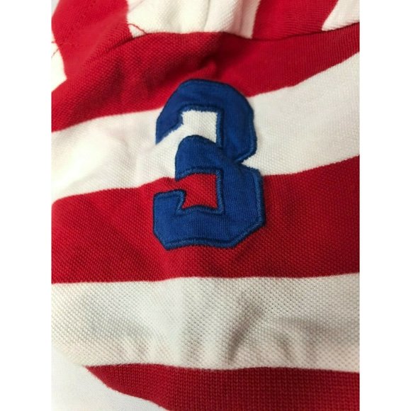 US Polo Association Polo Shirt Red White Stripe 8 - Picture 4 of 11